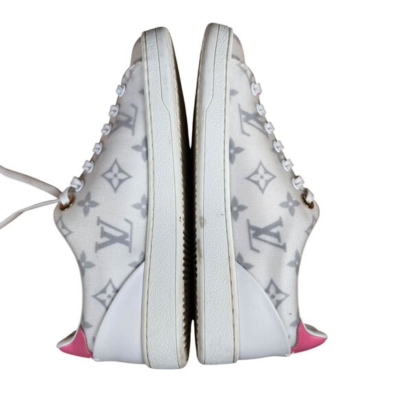 Louis Vuitton Technical Fabric Calfskin Monogram Frontrow Sneakers Size 36 - Picture 13 of 14